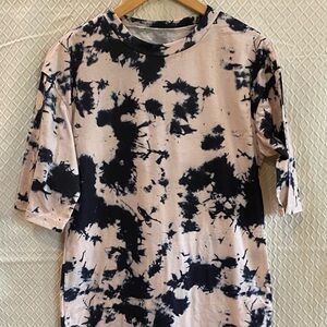 Tie-Dye Short Sleeve Tee-Shirt Dress. S/M. See photo for p to p measurement